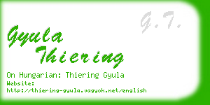 gyula thiering business card